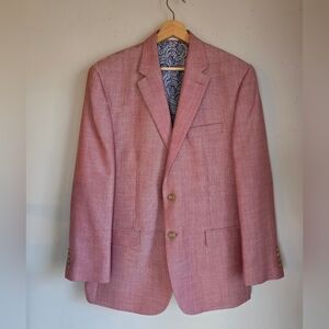 Chaps Pink Two-Button Sport Coat with Paisley Lining NEW 42R
